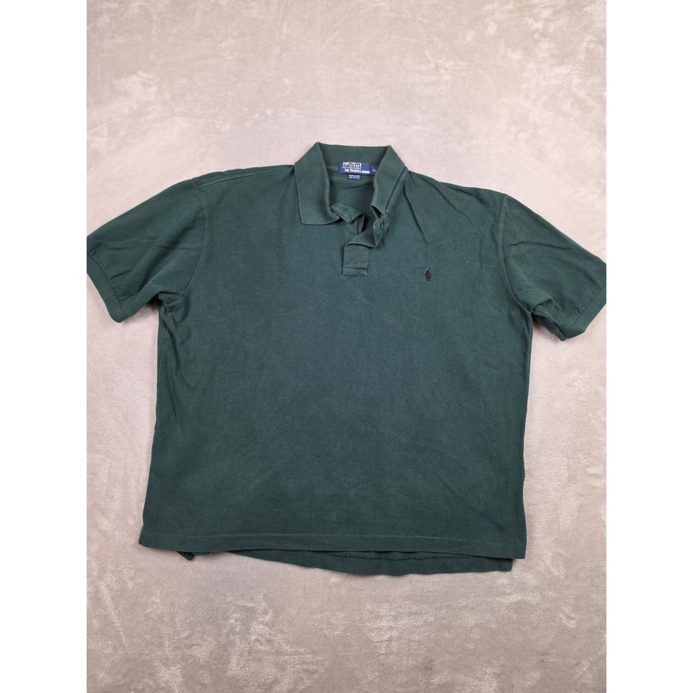 Vintage Polo Ralph Lauren Polo Shirt Mens XL Green Short Sleeve Pique Y2K *Read